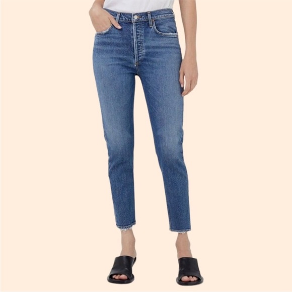 AGOLDE Riley Crop Jeans Silence Sz 25 - Picture 11 of 11